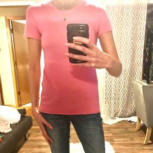 Cap sleeve cashmere sweater